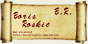Boris Roškić vizit kartica